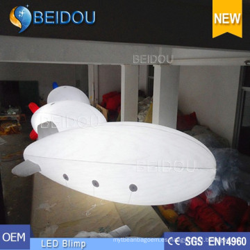 Globo inflable iluminado del helio del aire LED que anuncia dirigible del dirigible de RC